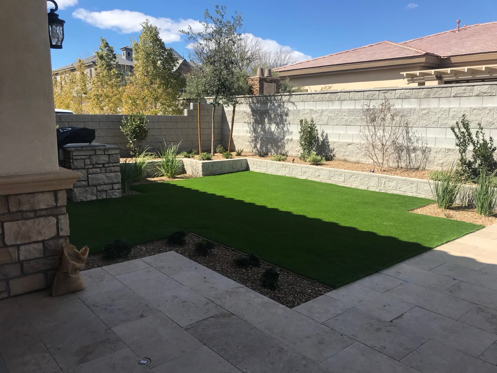 Completed landscaping project by Unique-Scape & Design in the Las Vegas Valley