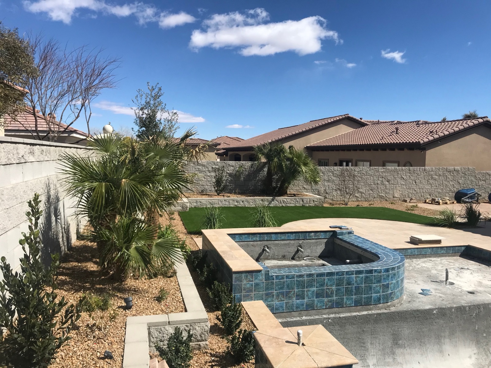 Completed landscaping project by Unique-Scape & Design in the Las Vegas Valley
