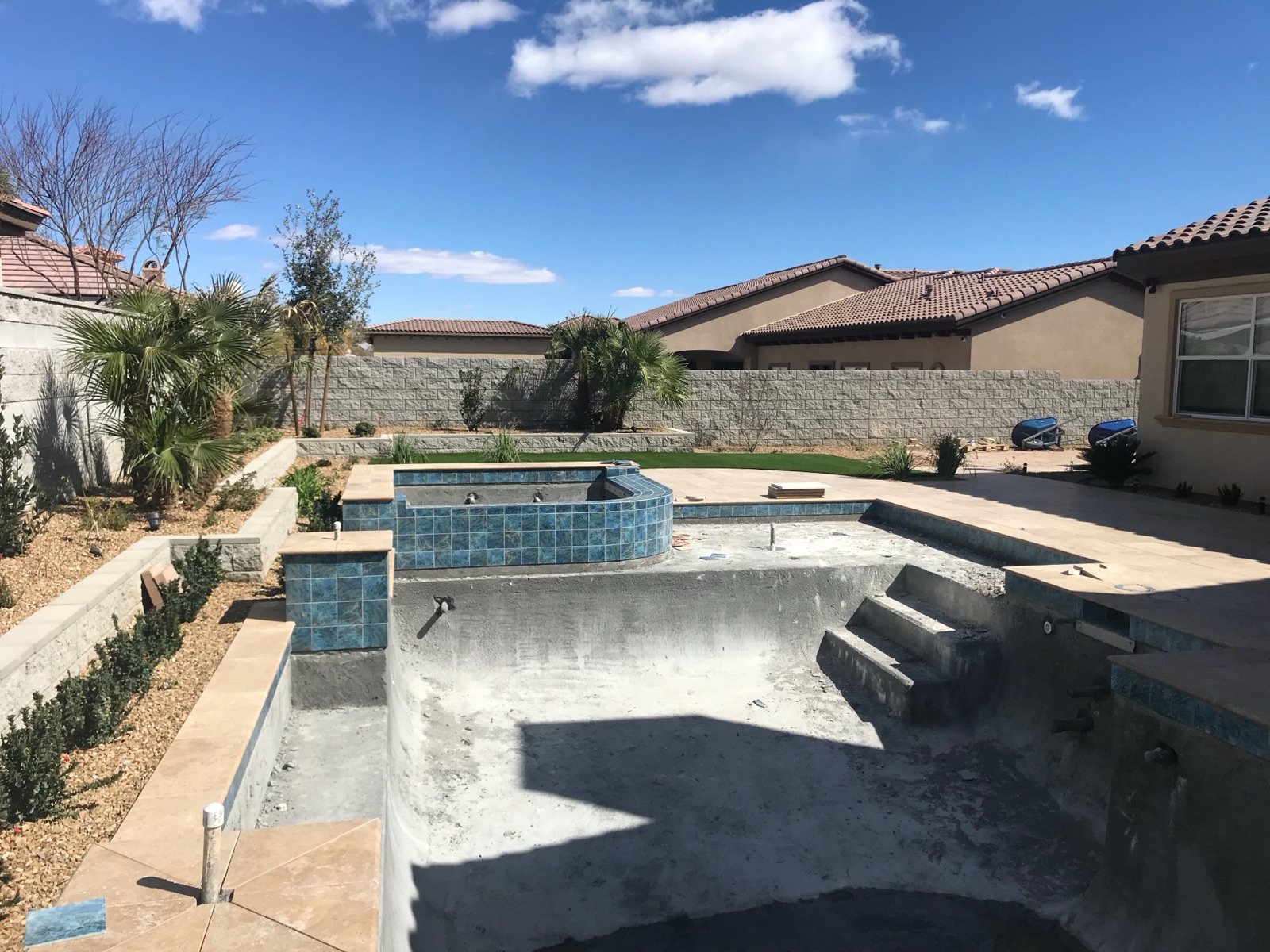 Completed landscaping project by Unique-Scape & Design in the Las Vegas Valley