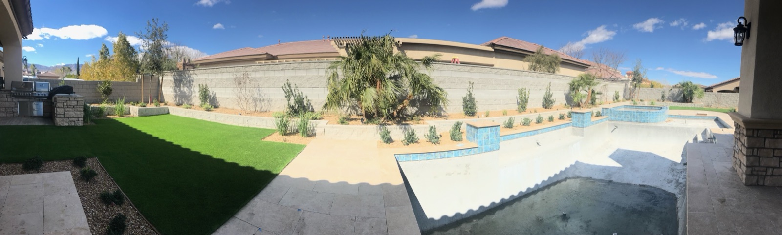 Completed landscaping project by Unique-Scape & Design in the Las Vegas Valley