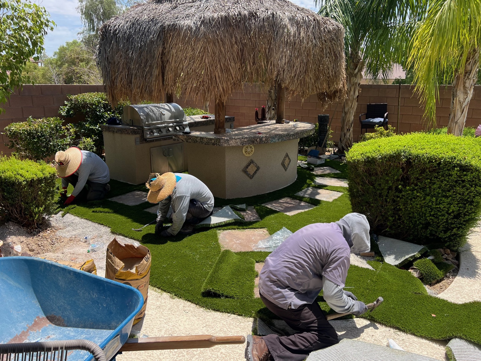 Completed landscaping project by Unique-Scape & Design in the Las Vegas Valley
