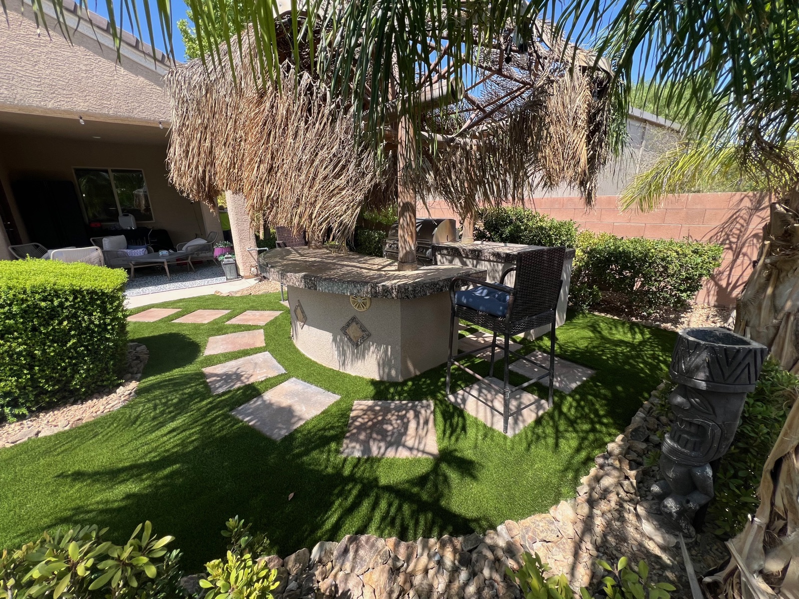 Artificial turf project by Unique-Scape & Design in the Las Vegas Valley