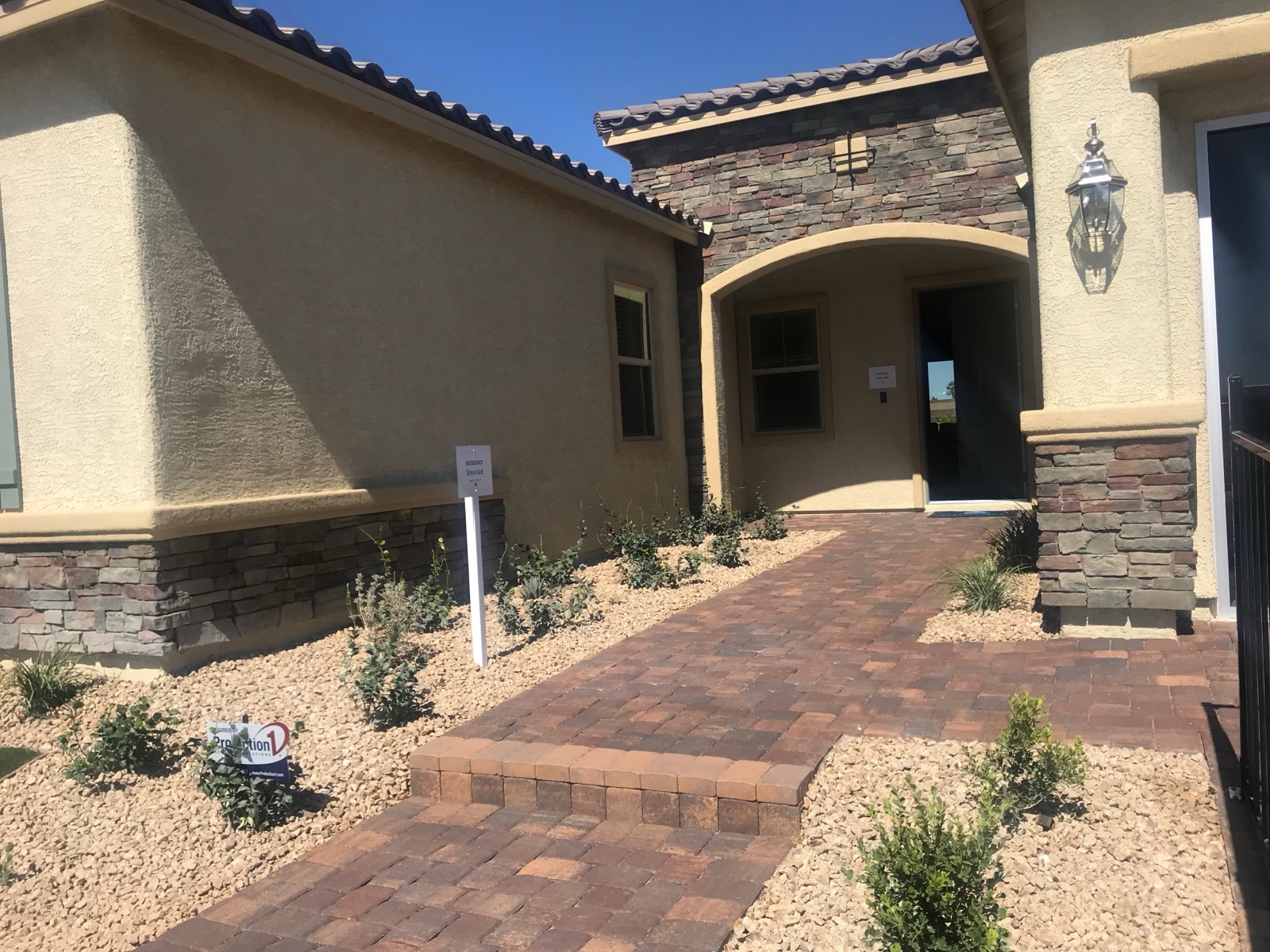 Completed landscaping project by Unique-Scape & Design in the Las Vegas Valley