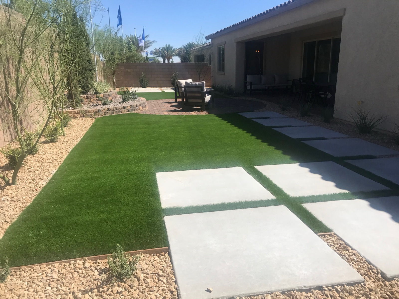 Landscape maintenance project by Unique-Scape & Design in the Las Vegas Valley