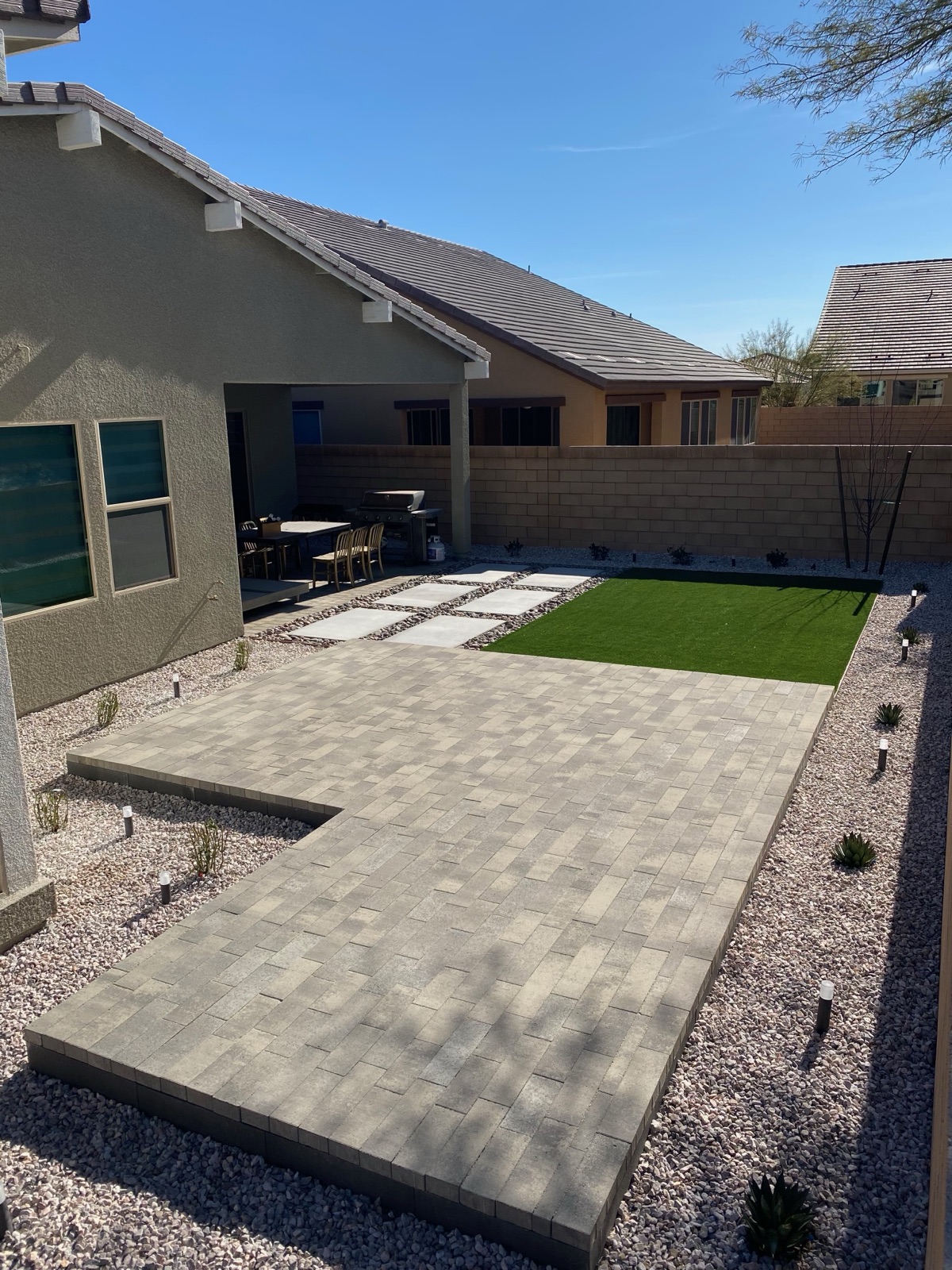 A completed Unique-Scape & Design landscape project in the Las Vegas Valley